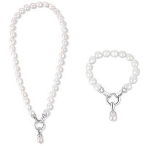 JwL Luxury Pearls Zvýhodněná perlová souprava šperků JL0559 a JL0560 (náramek, náhrdelník)