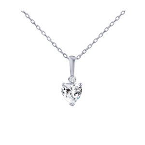 Silvego Stříbrný náhrdelník srdce Aris s Brilliance Zirconia PRGPHP0001NW