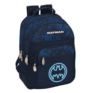 Safta školní dvoukomorový batoh Batman "Legendary" 20L - modrý