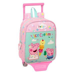 Safta dětský batoh na kolečkách Peppa Pig "Ice Cream" - 6L - růžový
