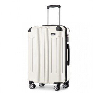 Cestovní kufr na kolečkách Kono ABS - 102 L - béžový