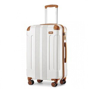Cestovní kufr na kolečkách Kono ABS - 78L - béžovo-hnědý