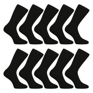 10PACK ponožky Nedeto vysoké černé (10NDTP1001) L