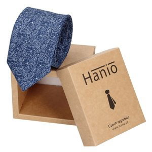 Pánská hedvábná kravata Hanio Tibor - modrá