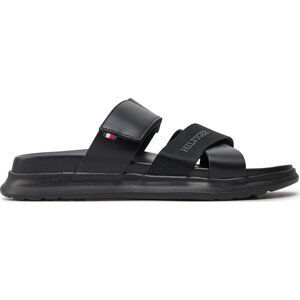 Nazouváky Tommy Hilfiger D Density Hilfiger Mix Sandal FM0FM05004 Černá