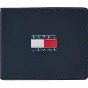 Velká pánská peněženka Tommy Jeans Tjm Archive Leather Cc Coin AM0AM12441 Tmavomodrá