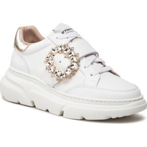 Sneakersy Stokton 447-D Bianco/Fibbia Oro