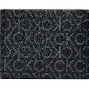 Velká pánská peněženka Calvin Klein Ck Must Mono Trifold 10Cc W/Coi K50K511677 Classic Mono Black 0GJ