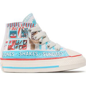 Plátěnky Converse Chuck 70 1V Hi A00397C White/Baltic Blue/Soft Red