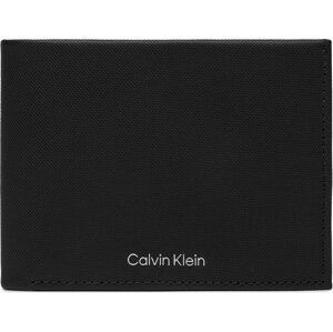 Velká pánská peněženka Calvin Klein Ck Must Trifold 10Cc W/Coin K50K511380 Ck Black Pique BEH