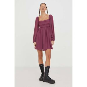 Šaty Abercrombie & Fitch fialová barva, mini