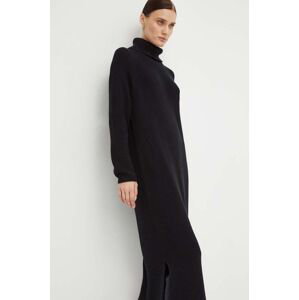 Bavlněné šaty Marc O'Polo černá barva, midi, oversize