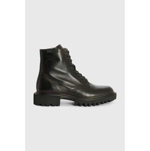 Kožené boty AllSaints Vaughan Boot pánské, černá barva, MF588Z