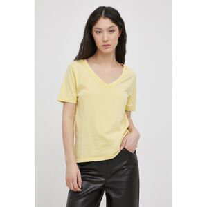 Bavlněné tričko JDY žlutá barva
