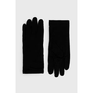 Vlněné rukavice Icebreaker černá barva