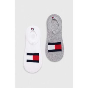 Dětské ponožky Tommy Hilfiger 2-pack šedá barva