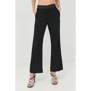 Kalhoty Marella dámské, černá barva, jednoduché, medium waist