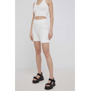 Kraťasy Reebok Classic H58687 dámské, bílá barva, hladké, high waist