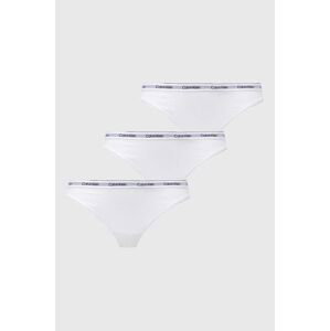 Tanga Calvin Klein Underwear 3-pack bílá barva
