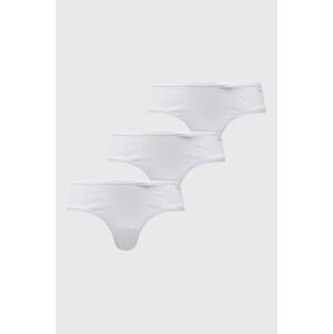 Tanga Calvin Klein Underwear 3-pack bílá barva