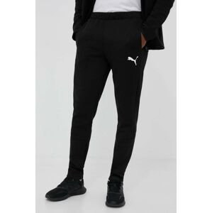 Tréninkové kalhoty Puma černá barva, s potiskem