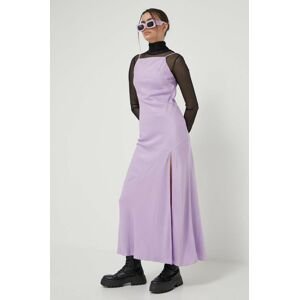 Šaty Abercrombie & Fitch fialová barva, maxi