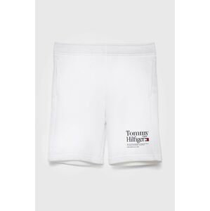 Dětské kraťasy Tommy Hilfiger bílá barva, nastavitelný pas