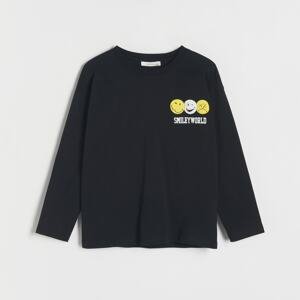 Reserved - Oversize tričko s dlouhým rukávem SmileyWorld® - Černý