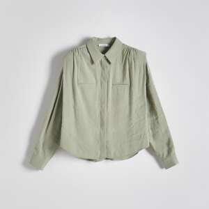 Reserved - Košile s vysokým podílem modalu - Zelená