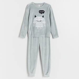 Reserved - Dvoudílné pyžamo s aplikací - Světle šedá