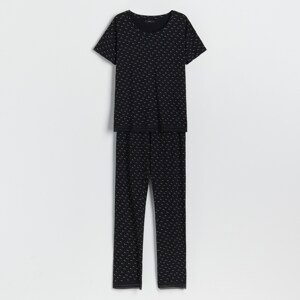Reserved - Dvoudílná pyžamová souprava - Černý
