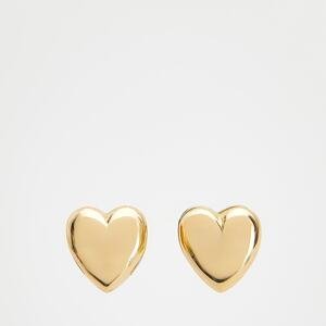 Reserved - Pozlacené náušnice ve tvaru srdce - Zlatá