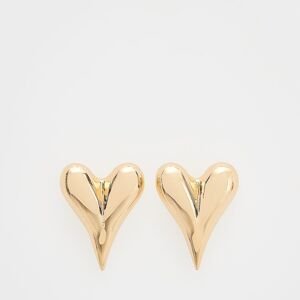 Reserved - Pozlacené náušnice ve tvaru nepravidelného srdce - Zlatá